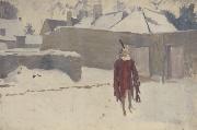 John Singer Sargent Mannikin in the Snow oil painting on canvas
